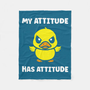 Shirt Grumpy Duck Animal Defiance Bad Fleece Blanket