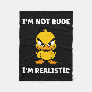 Shirt Grumpy Duck Animal Defiance Not Fleece Blanket