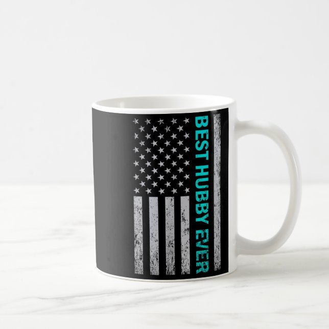 Shirt Hubby Us Flag Coffee Mug (Right)