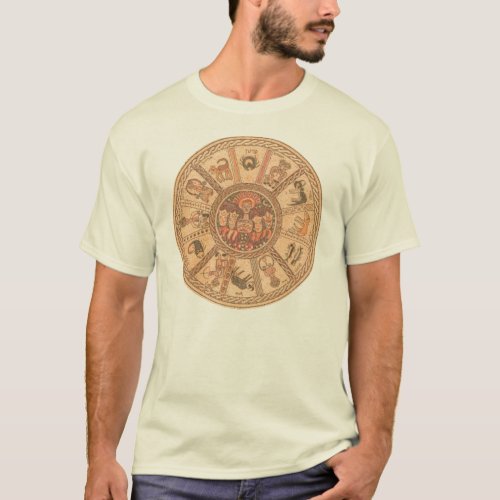 Shirt Israeli Hebrew Zodiac Wheel T_Shirt