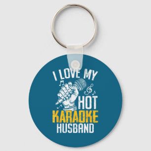 Shirt Karaoke Husband Bar Microphone Music Keychain