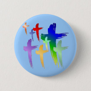 SHIRT_manycrosses Pinback Button