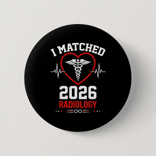 Shirt Matched Radiology Residency Match Day Button (Front)
