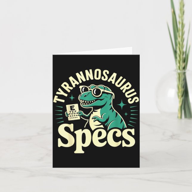 Shirt Optometry Dinosaur Optometrist Optician Card (Front)