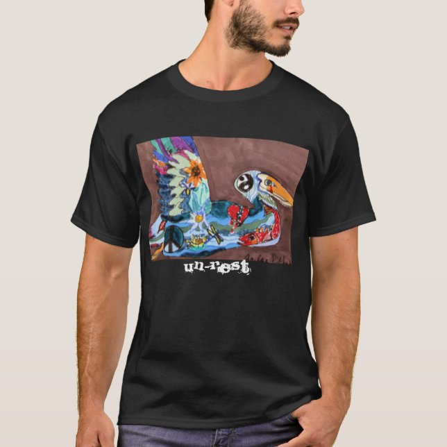 Shirt, Pelican Art, Gulf Coast, Environmental Art T-Shirt (Front)