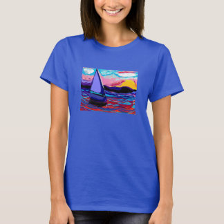 shirt,sailboat tranquility tshirt sunset