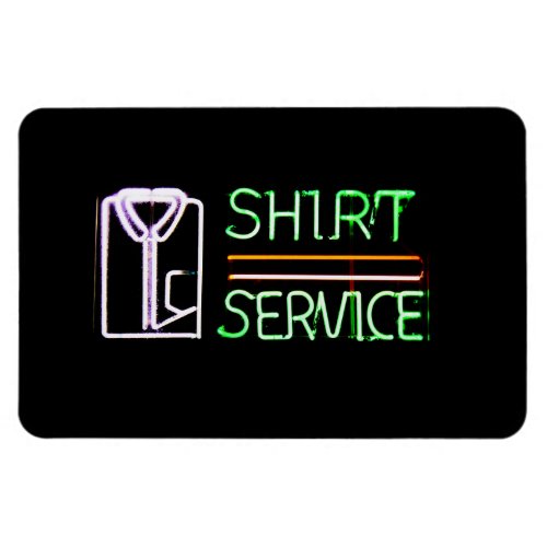 Shirt Service Vintage Neon Sign Magnet