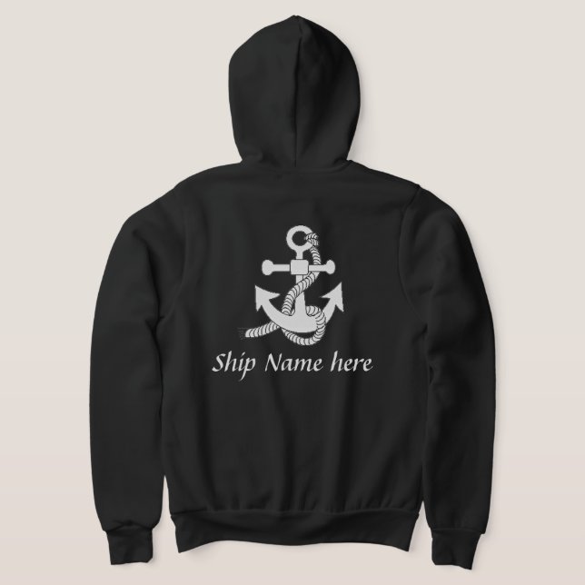 Shirt - Ship anchor with name (back) (Laydown Back)