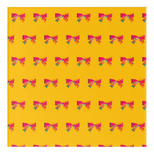 Shirt Silhouette With Bow Fun Kids Orange Poster Acrylic Print
