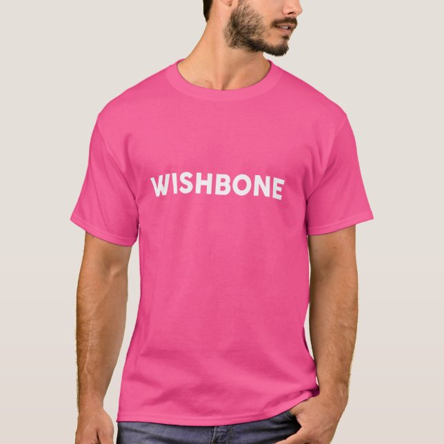 Shirt That Says WISHBONE T-Shirt Simple Thanksgivi (Front)