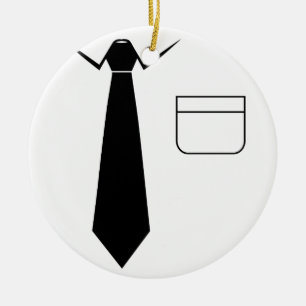 Shirt & Tie Ceramic Ornament