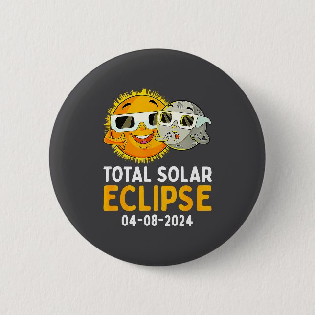 Shirt Total Solar Eclipse April 8 Button (Front)