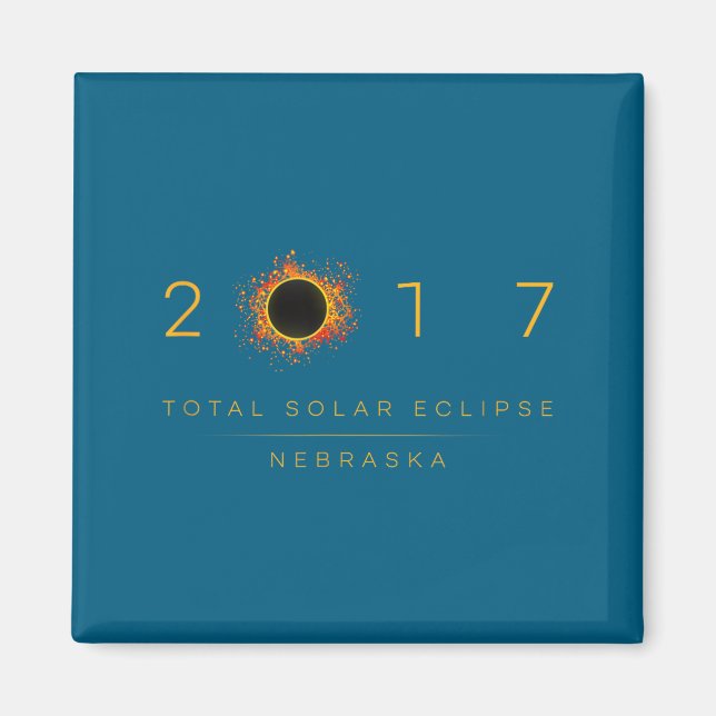 Shirt Total Solar Eclipse Nebraska 2017 Magnet (Front)