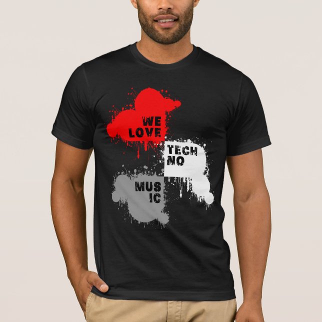 Shirt - We Love Techno Music 2 (Front)