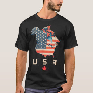 Shirt With Canada And Usa Map - Annex America’s