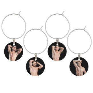 Shirtless Males Bachelorette Party Sexy Men Wine Charm