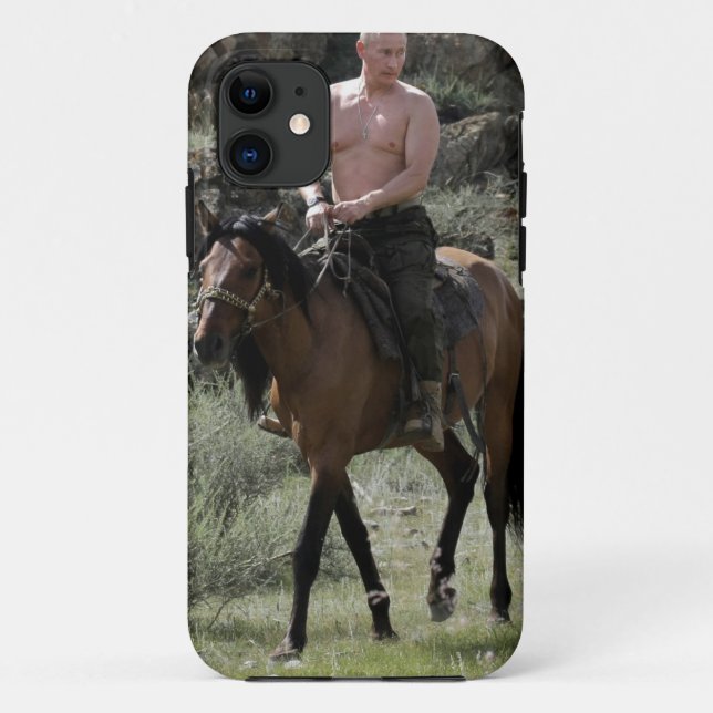 Shirtless Putin Rides a Horse Case-Mate iPhone Case (Back)