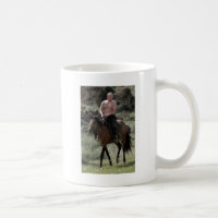 Shirtless Putin Rides a Horse