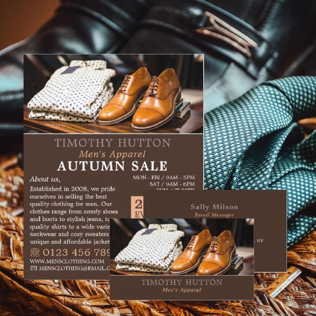 Shirts and Shoes, Men's Clothing Store Business Card (Creator Uploaded)