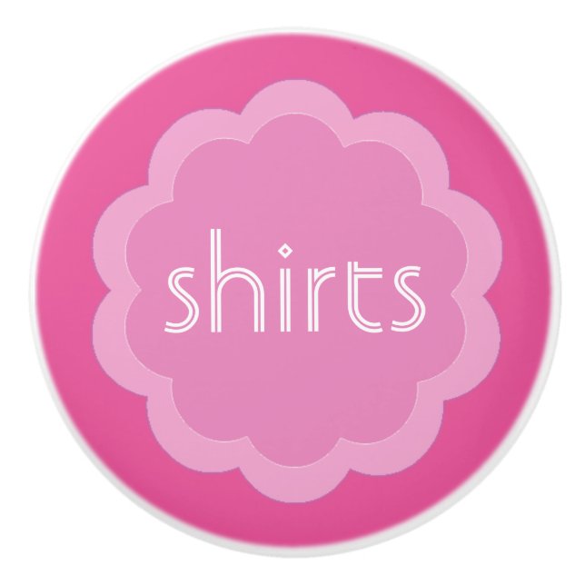 Shirts Clothes organization pink flower knob (Front)