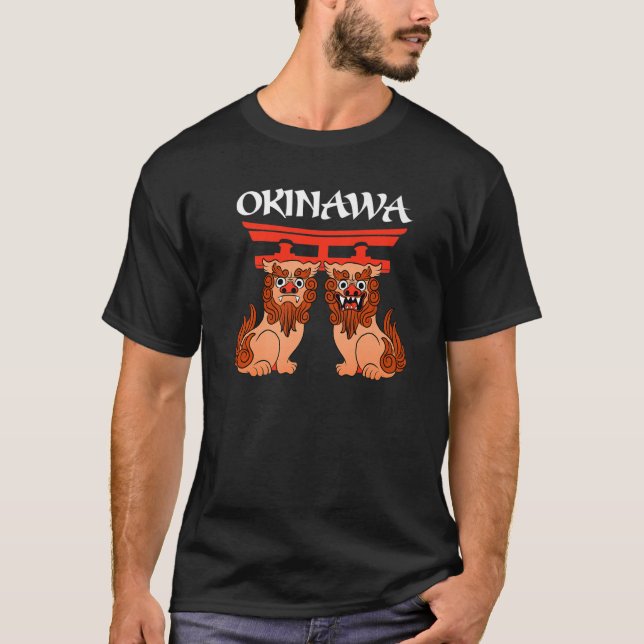 Shisa Dogs Guardian Lions Okinawa Japan T-Shirt (Front)
