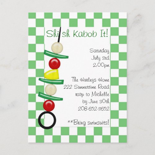 Shish Kabob It invitation