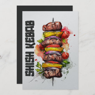Shish Kebab Arabic Food شيش كباب اكل عربي Invitation