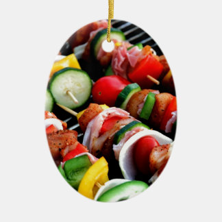 Shish Kebab Ceramic Ornament