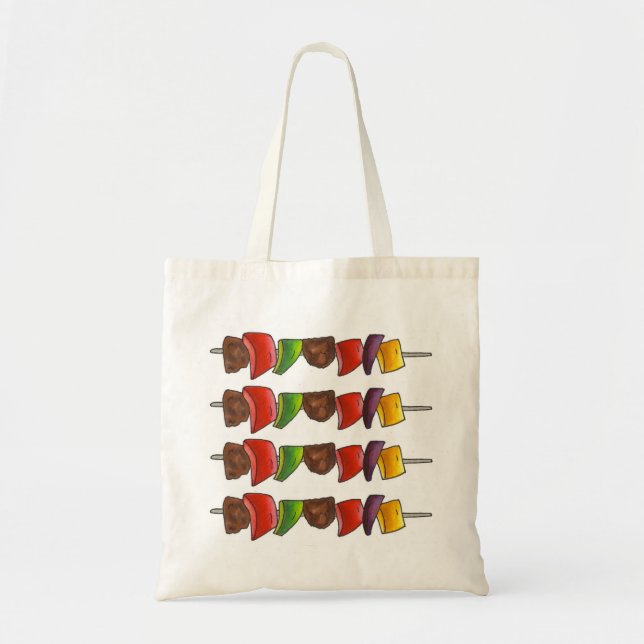 Shish Kebab Vegetable Skewer Grilling BBQ Tote Bag (Front)