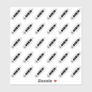 Shish Kebab Wedding Place Card Meal Menu Choice Sticker