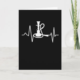 Shisha Hookah Heartbeat Heart Rate EKG Lounge Card