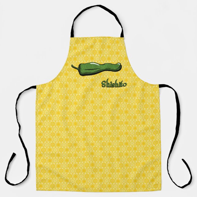 Shishito Chili Pepper All-Over Print Apron (Front)