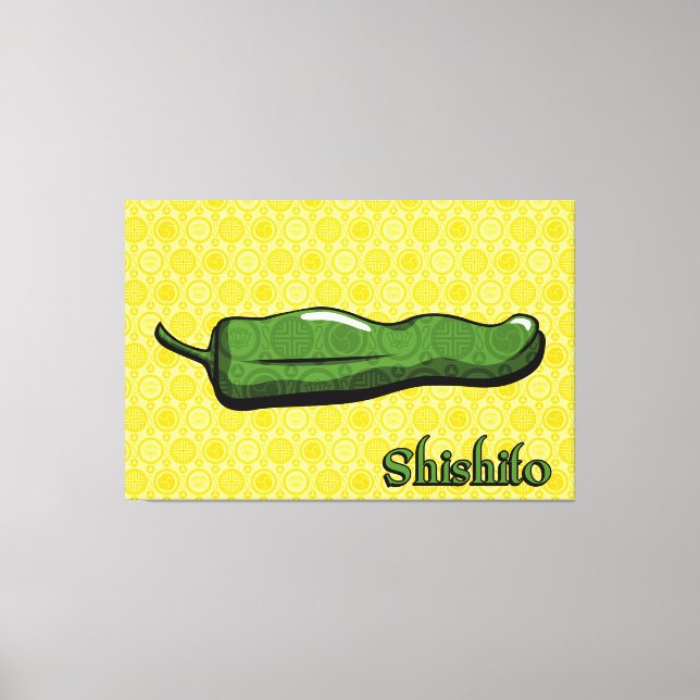 Shishito Chili Pepper Canvas Art (Front)