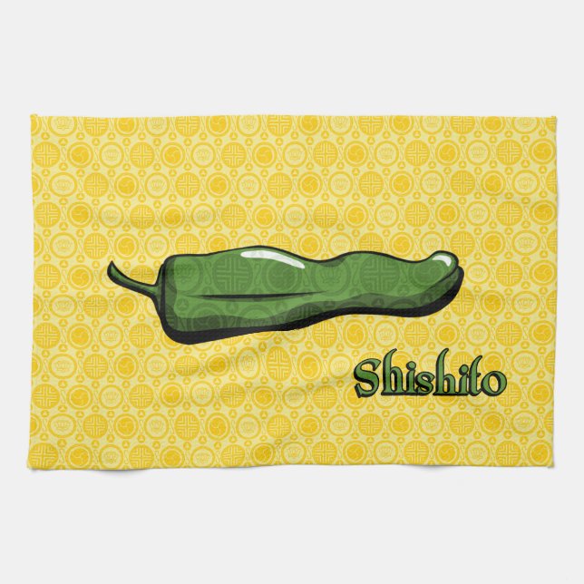 Shishito Chili Pepper Kitchen Towel (Horizontal)