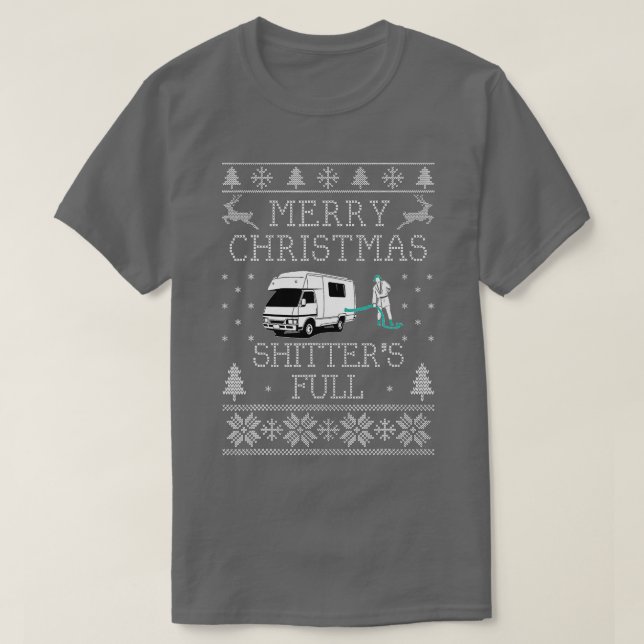 Shitter's Full funny Merry Christmas  T-Shirt (Design Front)