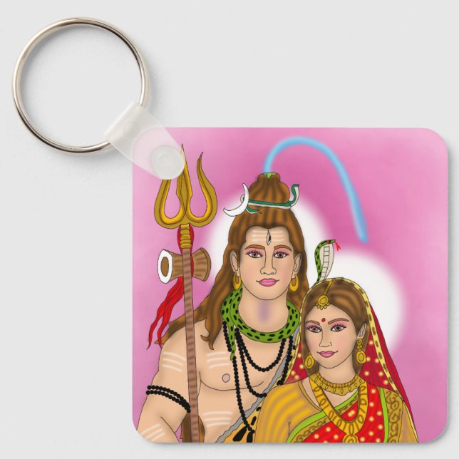 Shiv Parvati Keychain (Front)