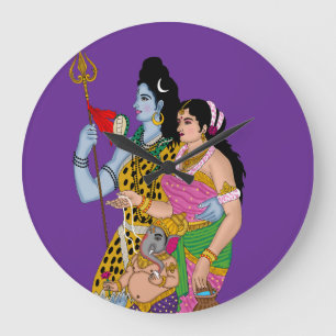 Shiv Parvati Wall Clock