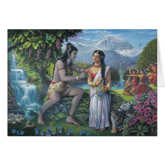 Shiva and Parvati - The All-Auspicious Couple Cards (Front Horizontal)