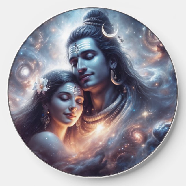Shiva and Shakti cosmic love Wireless Charger (Front)