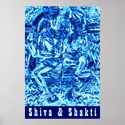 Shiva and Shakti Embrace Poster