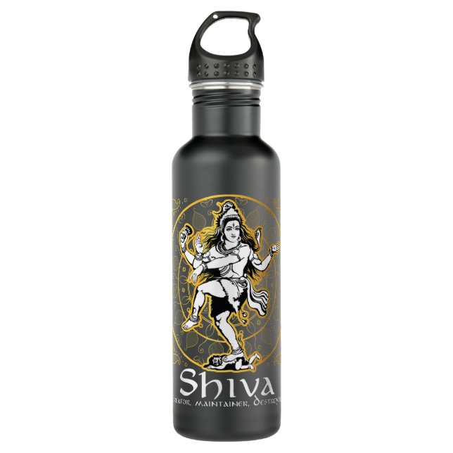 Shiva 'Creator, Maintainer, Destroyer' Hindu Gods  Stainless Steel Water Bottle (Front)