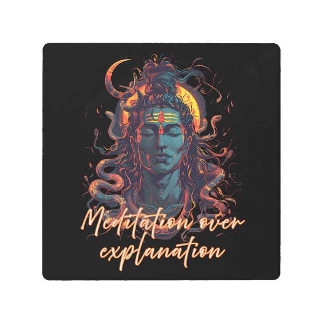 Shiva Energy, Divine Power, Manifestation Design Metal Print (Front)