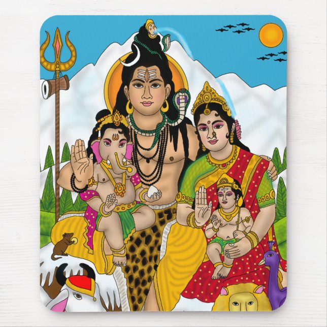 Shiva Family Mouse Pad (Front)