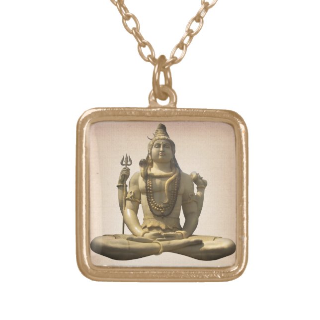 Shiva Gold Plated Necklace (Front)