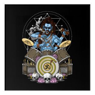 Shiva Heavy Metal Drummer Acrylic Print