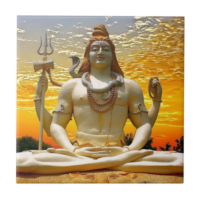 SHIVA HINDU GOD CERAMIC TILE (Front)