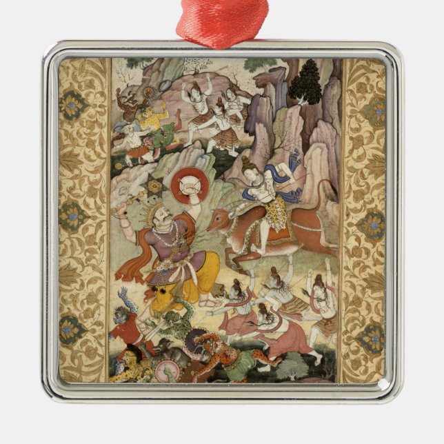 Shiva killing the Demon Andhaka, c.1585-90 Metal Ornament (Front)