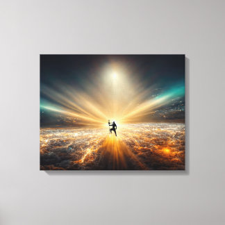 Shiva lighting the universe canvas print