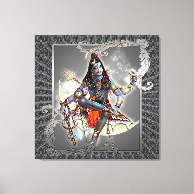 Shiva - Magic Of Grey - Wrapped Canvas Print (Front)