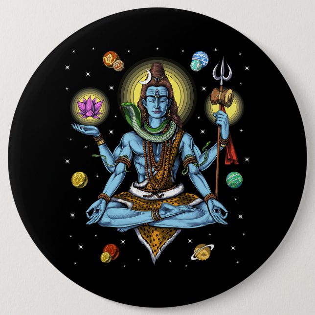 Shiva Meditation Button (Front)